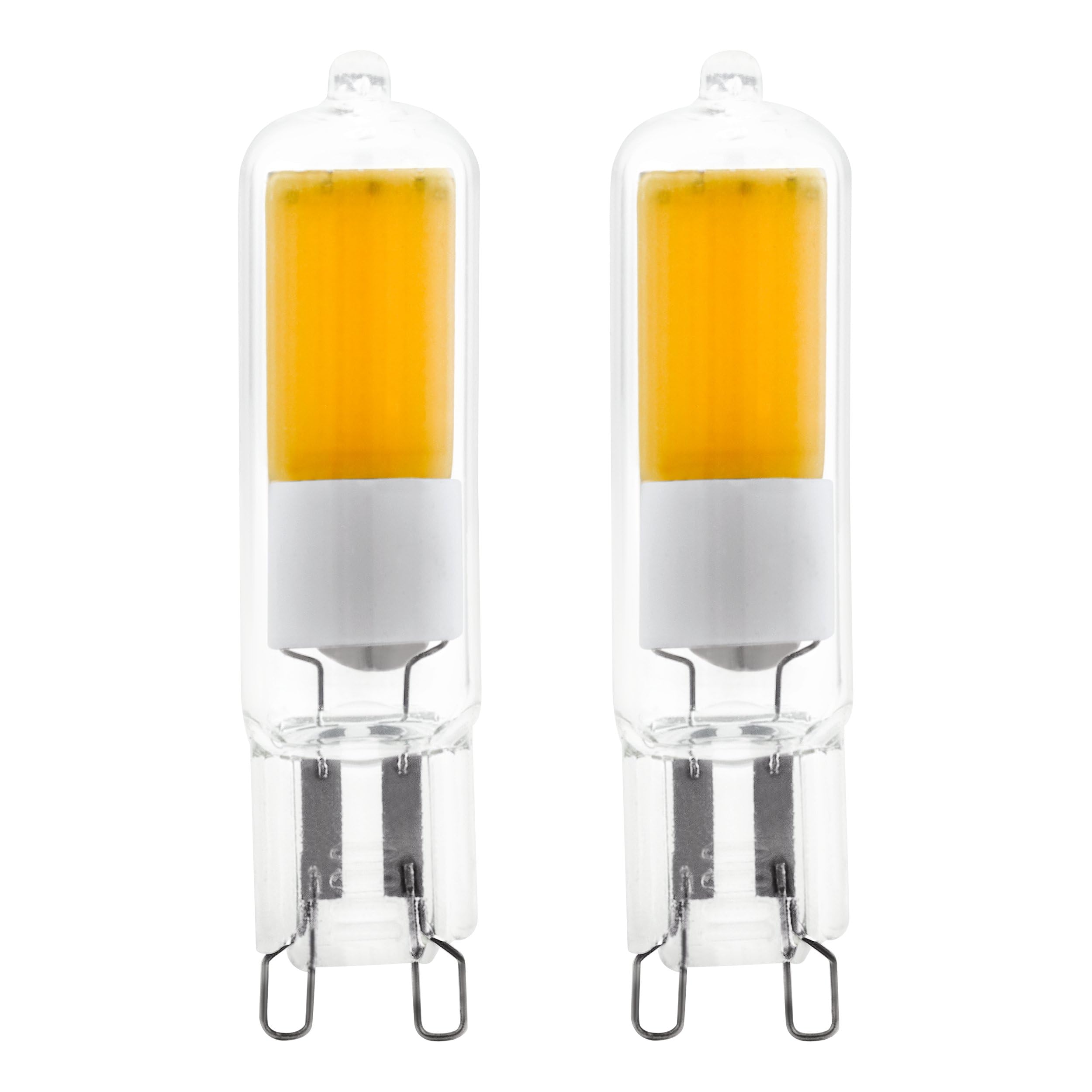 Eglo Set of 2 G9 LED lamp, 2-pin Push-fit Capsule Light Bulbs, 2 watts Each (Equivalent to 20 watt), 200 Lumen, Neutral White Glow, 4000 Kelvin, Ø 0.6" — image 1