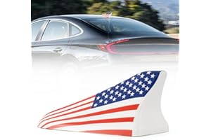 AMSPRAC Shark Fin Antenna Cover, Car Roof Antenna Caps fit for Kia Optima 2014-2020,Hyundai Sonata 2015-2019,Genesis Sedan G80 2015-2017,Genesis Coupe 2013-2015,Elantra Sedan 2011-2016,Flag Logo