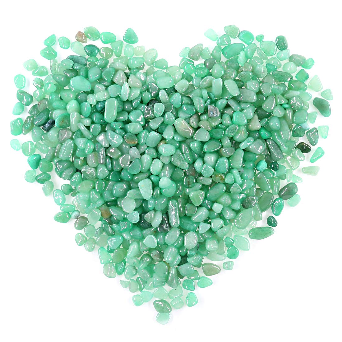Swpeet 1.1 Pound Small Tumbled Chips Stone Gemstone Chips Crushed Pieces Irregular Shaped Stones Crystal Chips Stone Perfect for Jewelry Making Home Decoration (Green Aveturine)