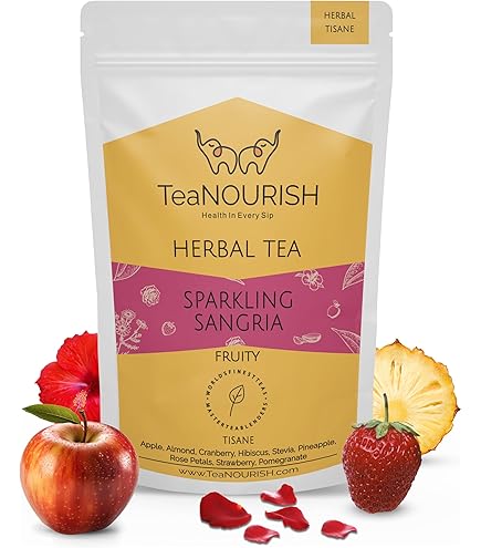 TeaNOURISH Earl Grey Masala Green Tea | Pure Loose Leaf Tea Blended With Indian Aromatic Spices Enriched With Natural Bergamot Extract | Spiced Citrus | 50 Cups Hot Or Iced Tea