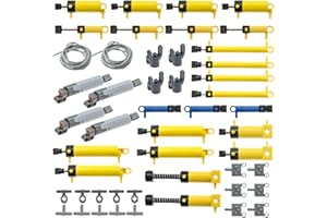 ASTEM 49pcs Pneumatic Technic-Parts Kit Compatible with Lego Pneumatic Cylinders-Air-Pump Pressure Rod Switch Piston Hose Technic Linear Actuator MOC-Spare-Parts.