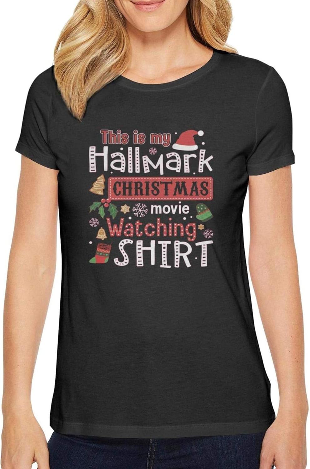 Amazon.com T Shirts My Hallmark Christmas Movie Shirt College Women