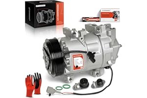 A-Premium Air Conditioner AC Compressor with Clutch Compatible with Nissan Altima 2.5L 2007 2013-2018, Rogue 2.5L 2014-2020, VCS-14EC Style (Not DKS17D), w/Two Plugs