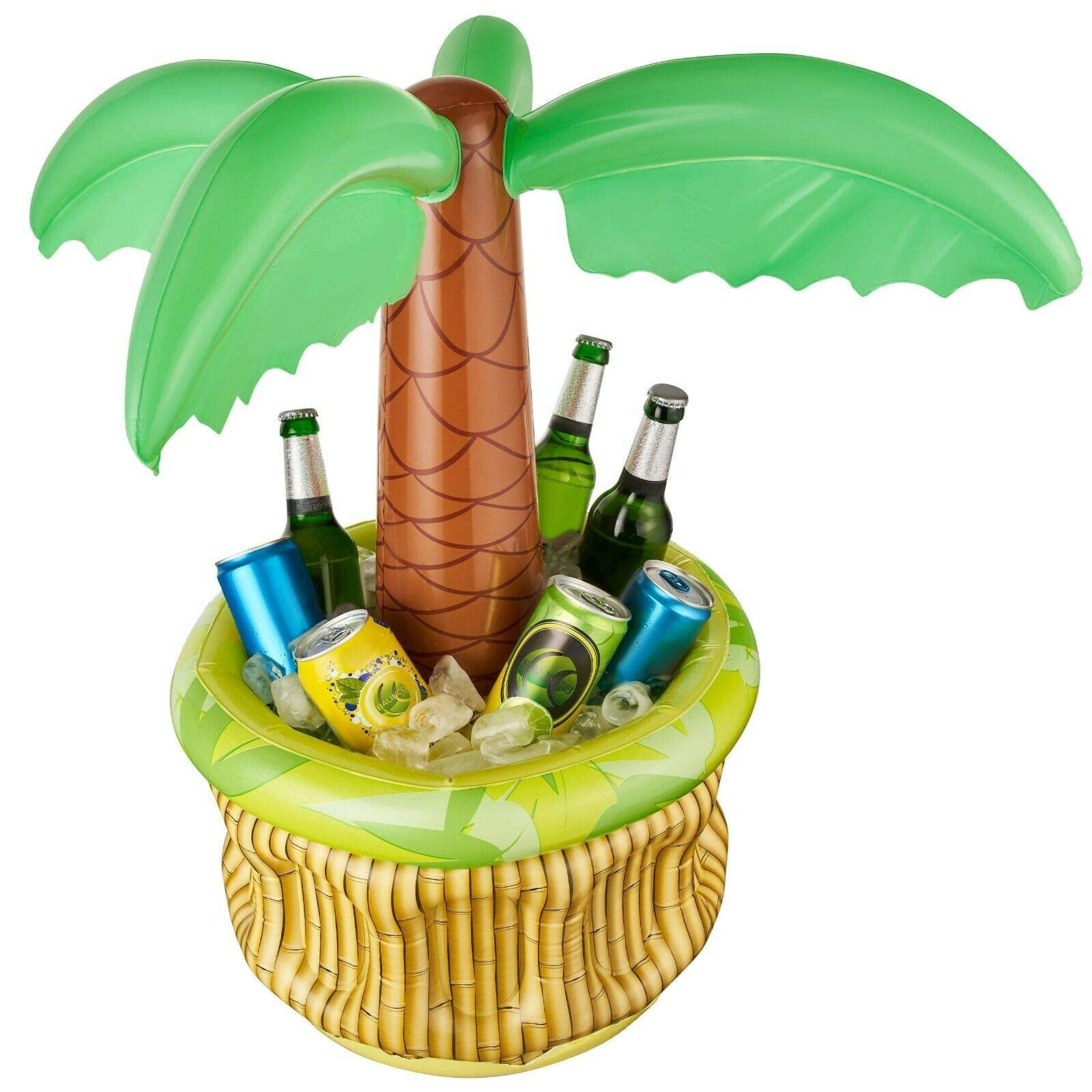 Inflatable Palm Tree Beer Cooler Beer Party Cooler Ice Bucket Party Accessories Inflatable Party Cooler for Summer Swimming Pool Theme Party