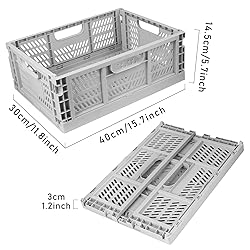 2-Pack Plastic Baskets for Shelf Storage