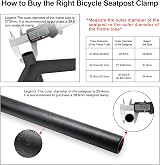 PLATT Bike Seat Post Clamp Aluminium Quick Release 28.6mm 31.8mm 34.9mm view 3