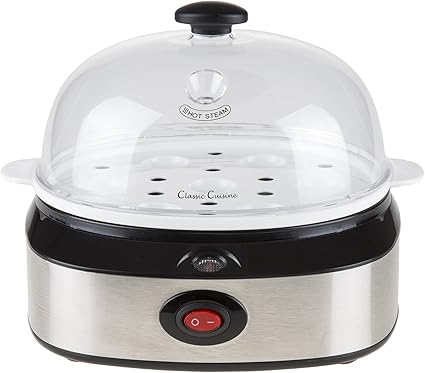 Classic Cuisine Multi-Function Electric Egg Cooker with 7 Egg Capacity