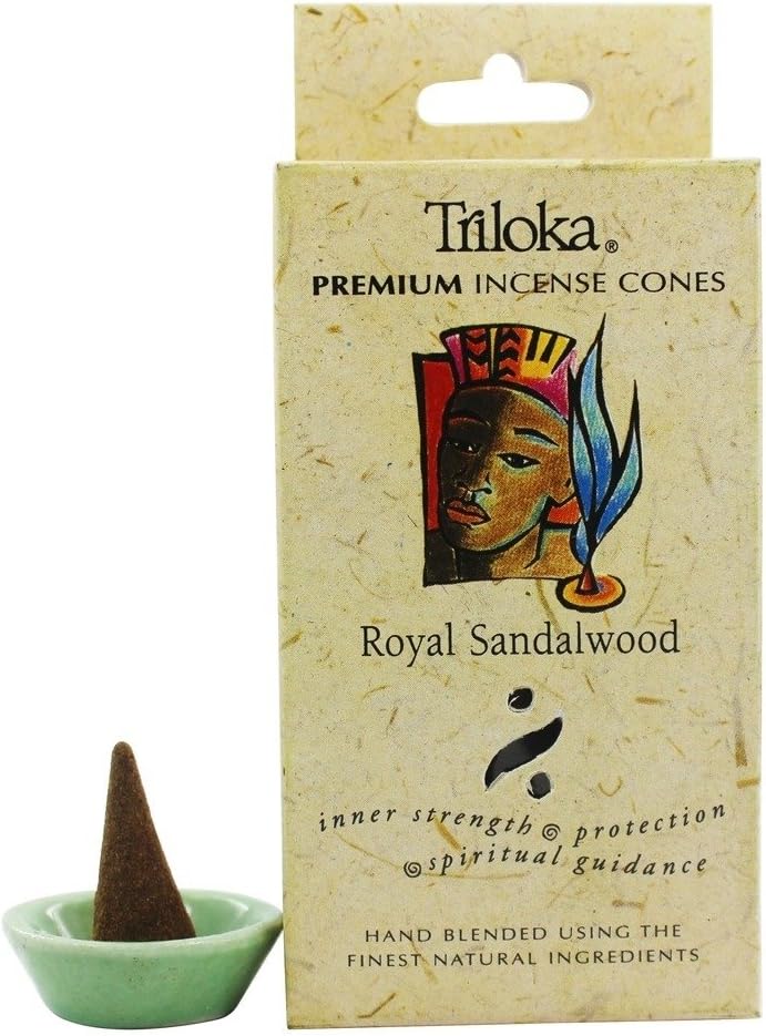 TrilokaIncense Cones, Sandalwood, 20 Grams