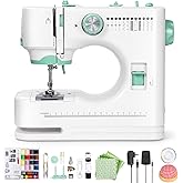 Sewing Machine for Beginners, Sewing Kit for Adults, Portable Mini Sewing Machine (Light Green)