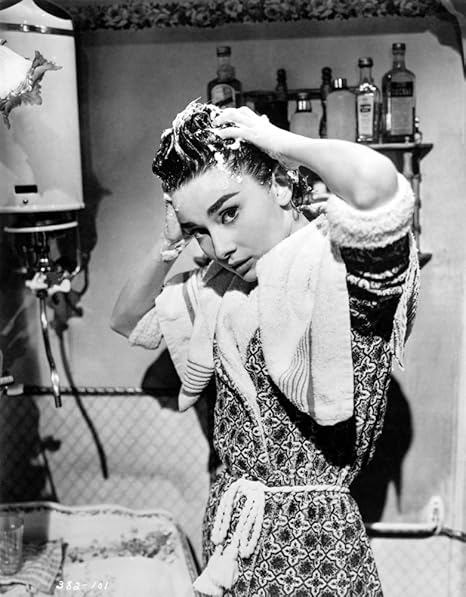 Amazon Com Audrey Hepburn Washing Hair Portrait Photo Print 24 X 30 Posters Prints