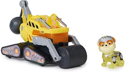 Paw Patrol The Mighty Movie Rubble Toy Truck with Figure Lights