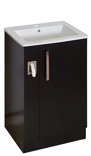 21-in. W x 18-in. D Birch Wood-Veneer Vanity Set In Dark Walnut