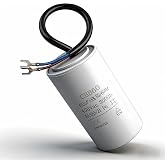 1 Pack CBB60 Capacitor 60uF 450V AC, 2-Wire Motor Run Capacitor, 50/60Hz | 1.97 x 3.74 in Cylinder, for HVAC Blowers, Air Compressors, Air Conditioner Compressors, and Other General-purpose AC Motors