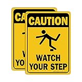 Caution Watch Your Step Sign, Safety Sign, 10 x 7