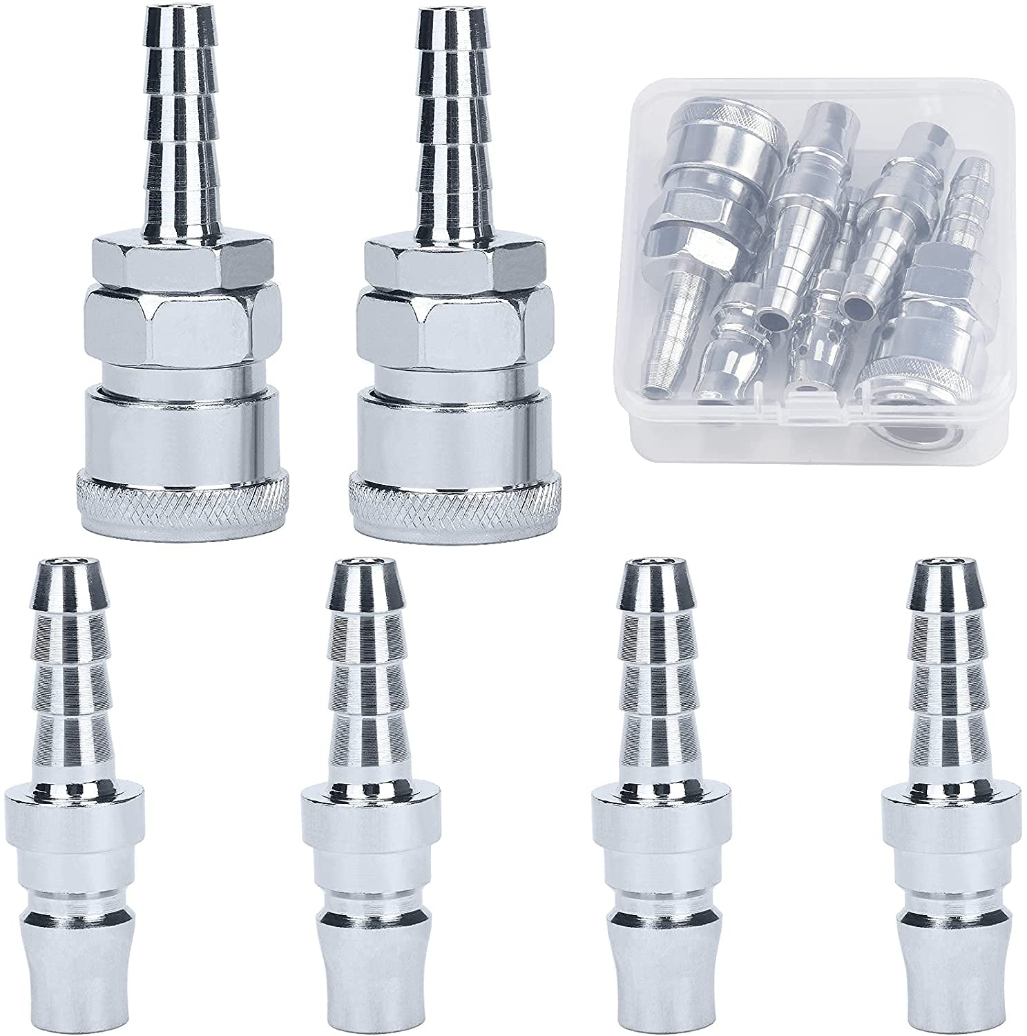 oumuik 6 pcs Propane/Lpg/Butane/Gas Quick Release, Male Female 8mm Connector Caravan Trachea Copper