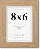 Fabian Clarke London 8x6 Modern Oak Photo Frame with White Mount