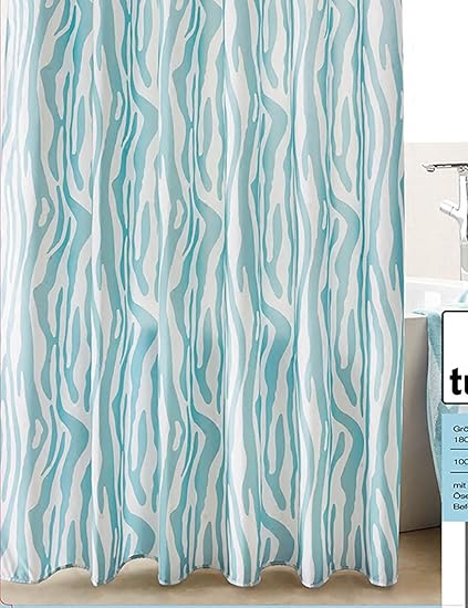 Jianfei Simple Stripe Waterproof Mildew Bath Curtain Opaque