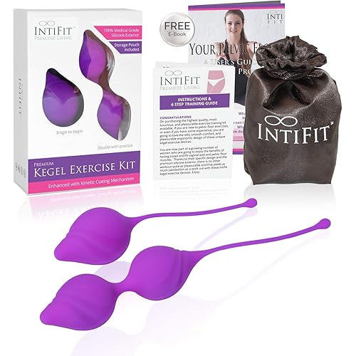 IntiFit Kegel Weights for Women Premium Silicone Kegel Exercise