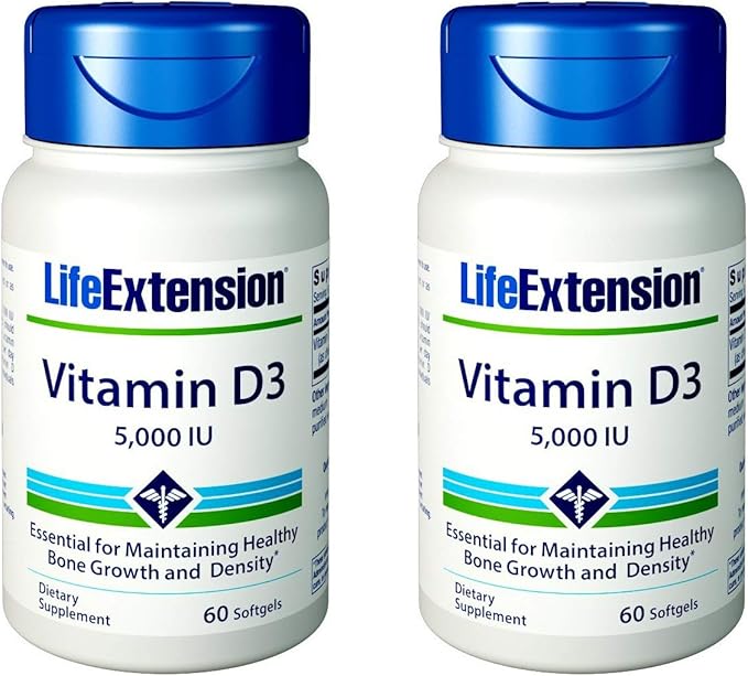 Life Extension Vitamin D3, 5000 IU, 60 Softgels, 60ct 2