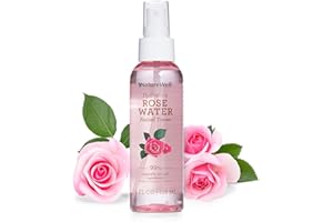 NATURE WELL NATUREWELL Rose Water Hydrating Facial Toner Mist for Dewy & Radiant Skin, 100% Vegan, Refreshing, Conditioning, Soothing, Redness Reducing, Perfect for Travel, 4 Fl Oz
