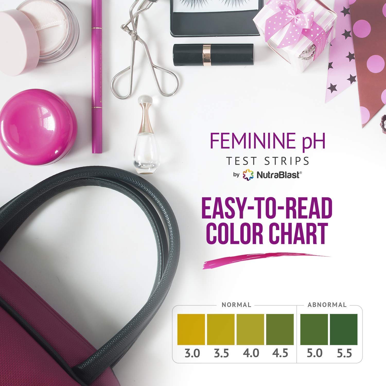 NutraBlast Feminine pH Test Strips 3.05.5 Monitor Intimate Health