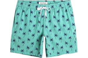 maamgic Mens 7" Stretch Swim Trunks Quick Dry Mesh Lining Swimwear Bathing Suits