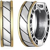 Viking Earrings Men 925 Sterling Silver Mens Hoop Earrings Viking Jewelry Gifts for Men Women