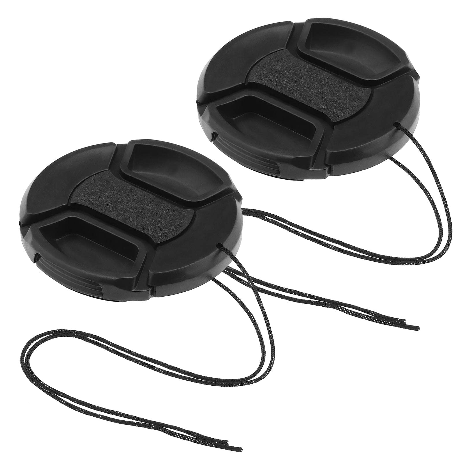 ECSiNG 2Pcs Lens Caps Replacement Plastic Lens Cover Universal Camera Lens Caps with 2x String Lens Cap Cover Keeper Camera Accessories 58mm