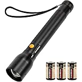 EverBrite Ultra Bright Tactical Flashlight, 900 Lumen Zoomable Adjustable Focus, 3 Light Modes, Heavy-Duty Aluminum Torch for Hurricane Supplies Camping, Includes 3C Alkaline Batteries