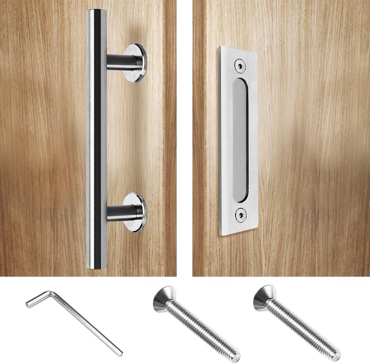 Schiebetürgriff für Scheunentür, beidseitig, 30,5 cm, geeignet für