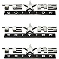 Muzzys (Set of Three) Texas Edition 3M Stick On Emblem Badge FITS GMC Sierra Chevy Silverado Suburban Tahoe Ford F150 Dodge Ram Nissan Titan Truck