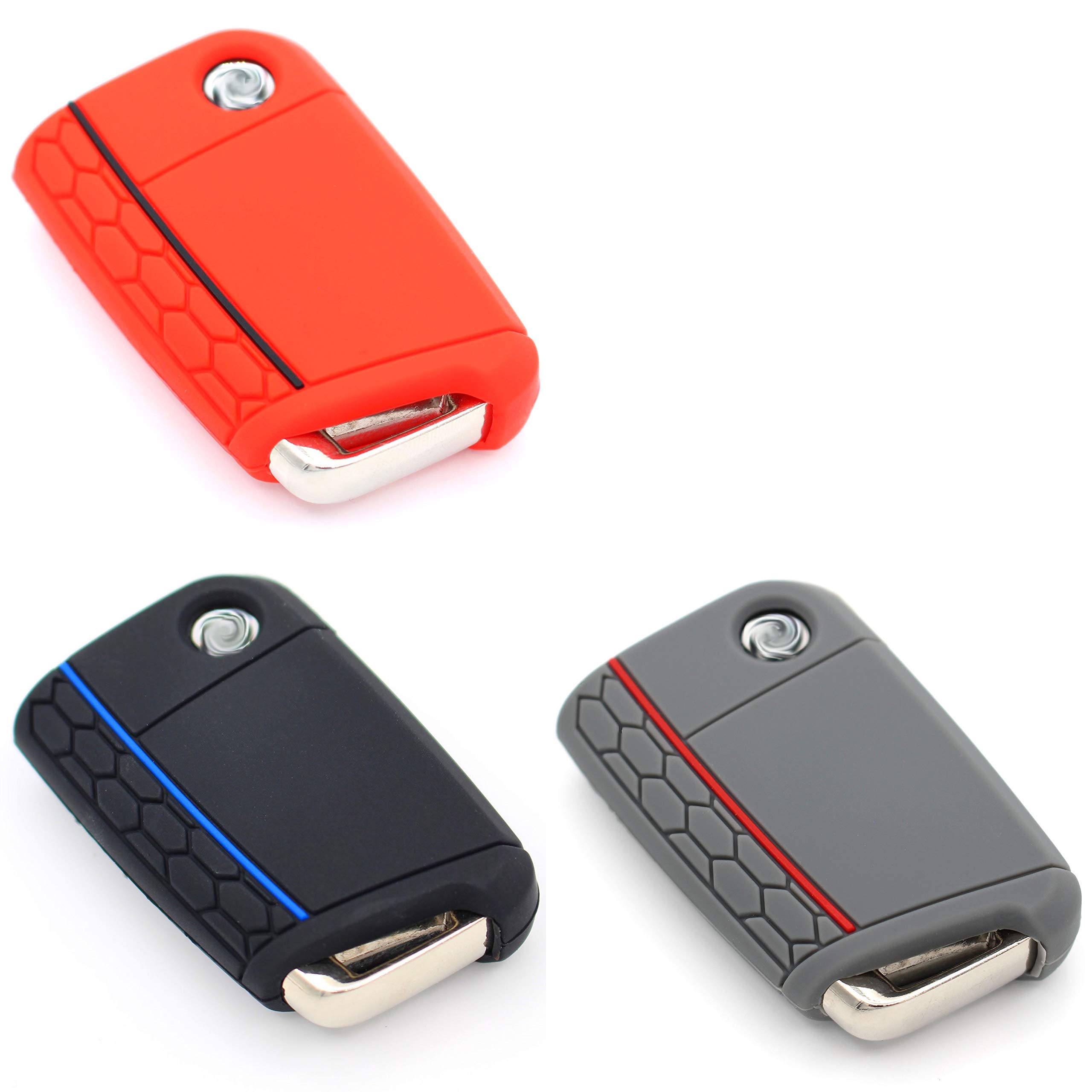 Set of 3 Silicone 3 Buttons Car Key Case VB – Finest–Folia keys protective car case