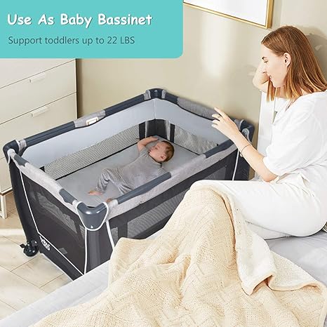 bassinet changing table combo