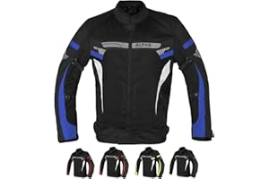 ALPHA CYCLE GEAR BREATHABLE BIKERS RIDING PROTECTION MOTORCYCLE JACKET MESH CE ARMORED (BLUE MOON, MEDIUM)