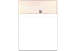 EZ Checks Premium Blank Hologram High Security Laser Check Stock | 500 Sheets (Brown/Yellow, Check at Top)