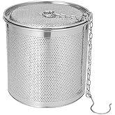 Stainless Steel Seasoning Strainer | Large Capacity Tea Mesh Tea Infuser Strainer with Extended Chain for Cooking Seasoning Filter