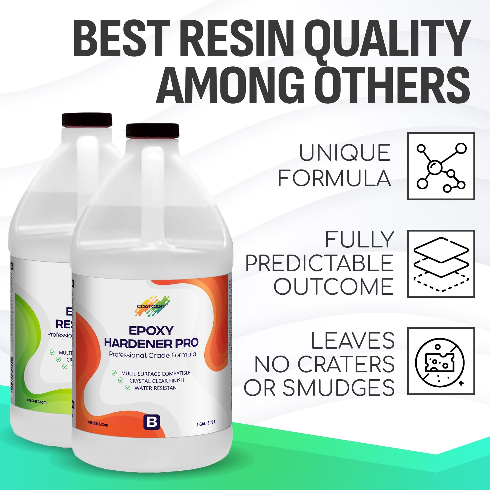 Epoxy Resin Pro 16 Oz Kit – Clear High-Gloss Finish for Coating Wood, Concrete, Stone & More | Strong, Durable, Self-Leveling | Perfect for Arts & Crafts, Table Tops & More!