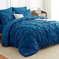 CozyLux Teal Comforter Set Queen - 7 Pieces Bed in