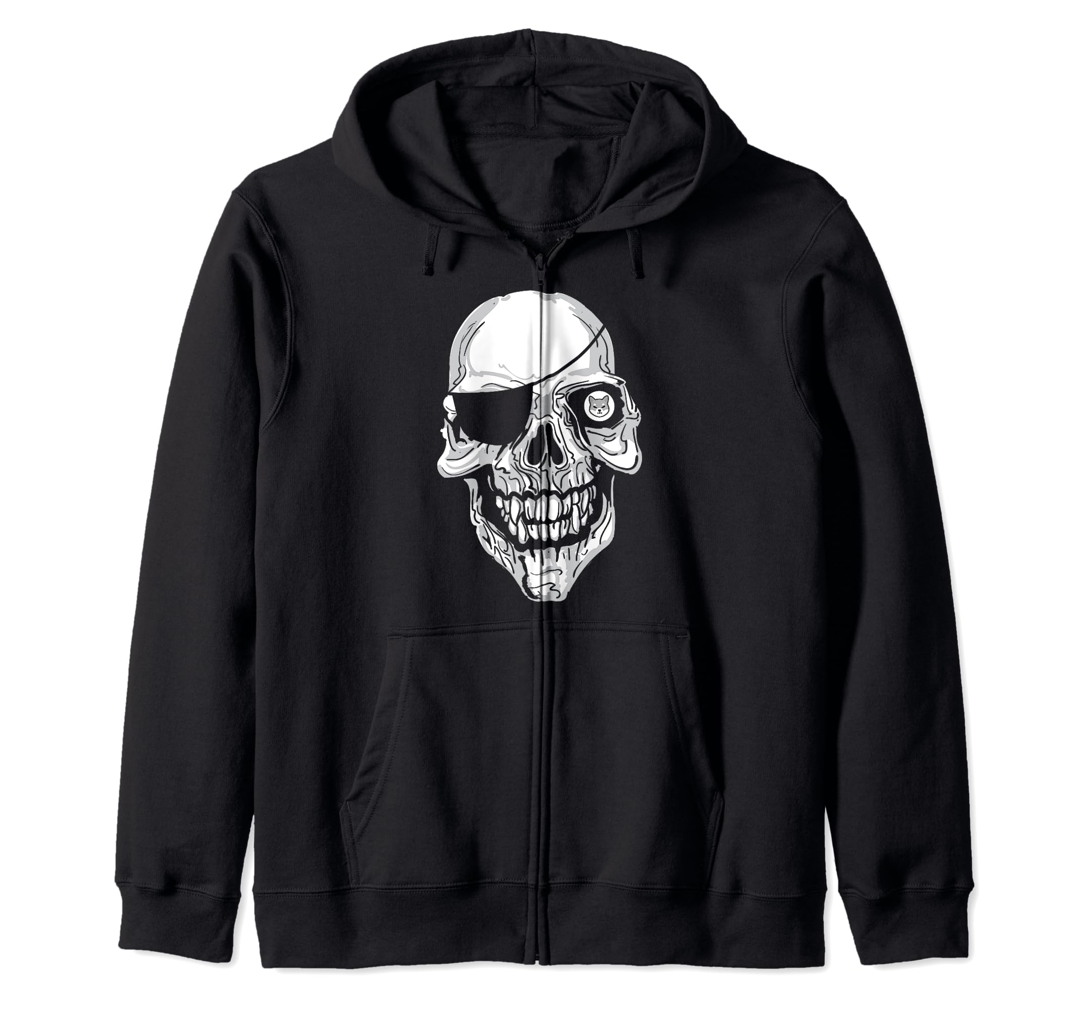 Shiba Inu Coin Pirate Crypto Blockchain Cryptocurrency HODL Zip Hoodie
