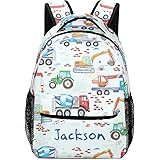 Construction Tractor Excavator Personalized School Backpack for Kid-Boy /Girl Primary Daypack Travel Bookbag