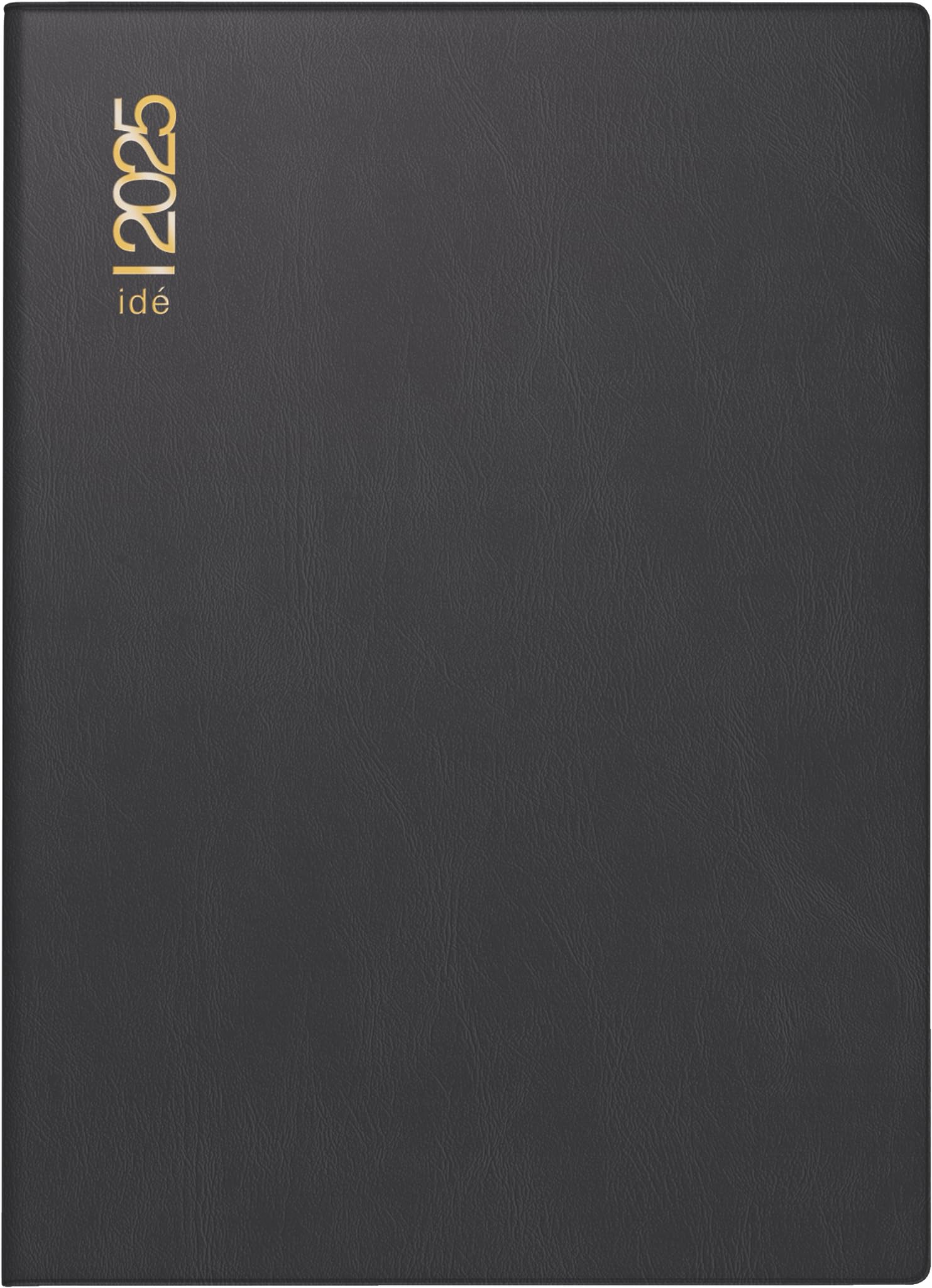 rido/idé Pocket Diary Model Perfect/Technik I (2025), 2 Pages = 1 Week, A6, 208 Pages, Plastic Cover, Black