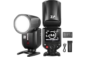 NEEWER Z2-C 2.4G TTL Round Head Flash Speedlite for Canon, 76Ws 1/8000s HSS Speedlight with Upgraded UI, 2 Adjustable Modelin