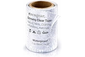 Tenacious Waterproof Transparent Tape for Tent Repair, TPU Patch Kit to Fix Holes in Jackets, Gear, Awnings, Sofas, Bags, Sho