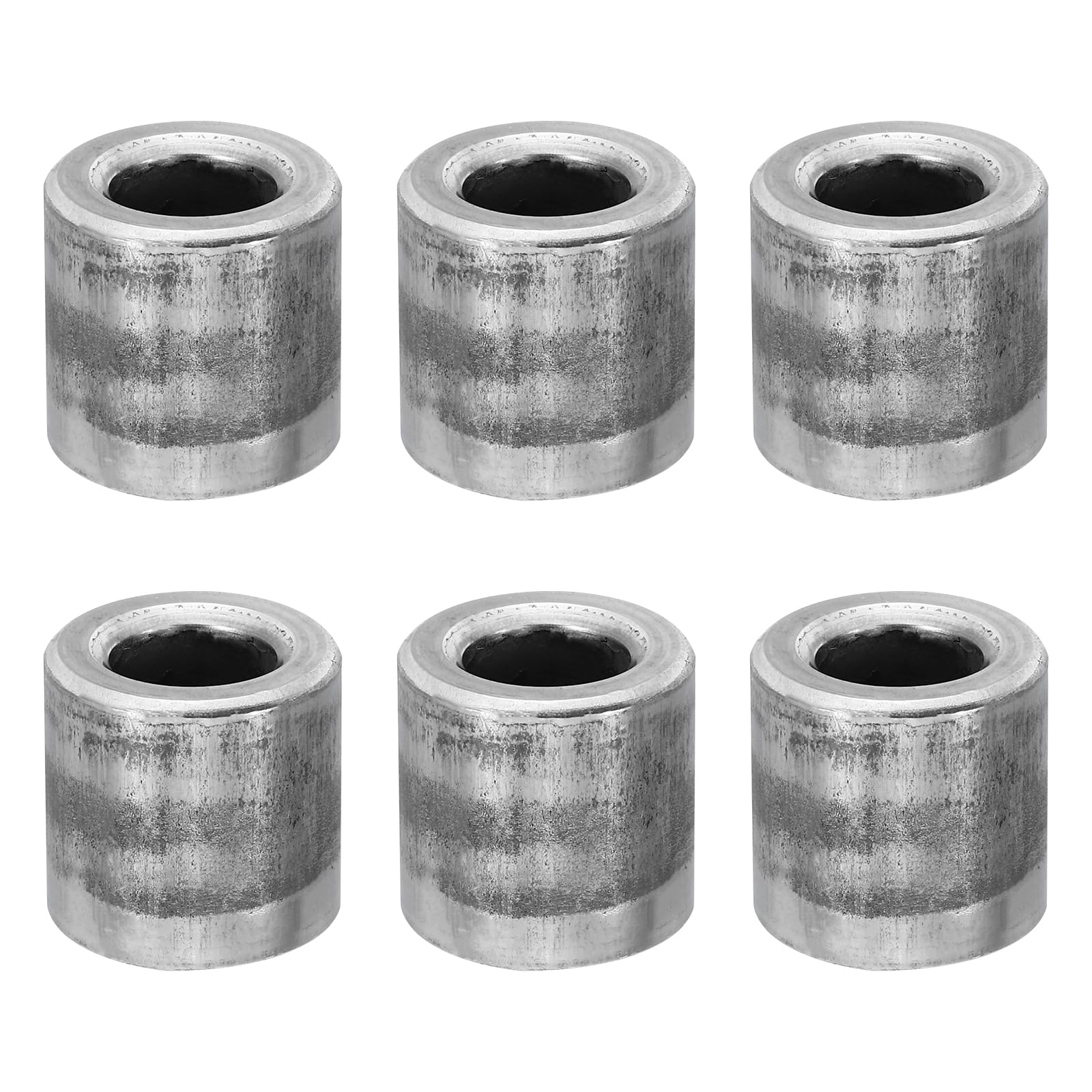 PATIKIL M10 Steel Spacers, 6 Pcs Metal Spacers Steel 10mm ID x 20mm OD x 20mm L Carbon Steel Spacer Screw Standoff Round for 2/5in or M10 Screw Bolts