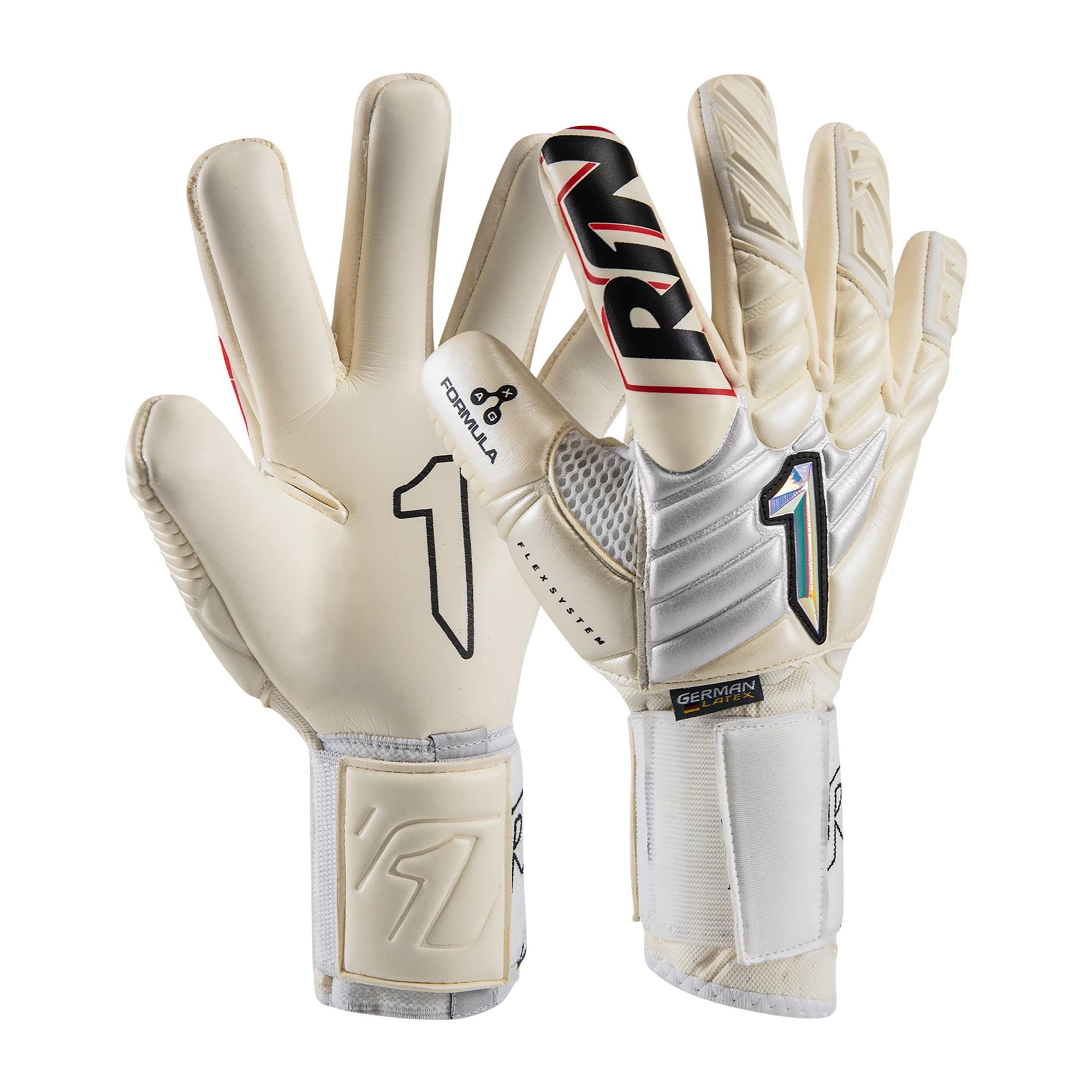 Rinat Goalkeeper Gloves Goalkeeper GK Pro, White, Adult, Unisex, Size 10