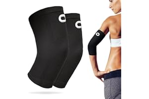 CRUCIAL COMPRESSION Elbow Brace Compression Sleeve (1 Pair) - Instant Arm Support Elbow Sleeves for Tendonitis, Arthritis, Bursitis, Golfers & Tennis Elbow Brace, Treatment, Workouts, Weightlifting, Pain Relief, Recovery