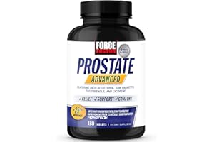 FORCE FACTOR Prostate Advanced, Health Supplement for Men for Reducing Nighttime Bathroom Trips, Bladder & Urinary Relief, with Saw Palmetto, Beta-Sitosterol, 180 Tablets (1-Pack)