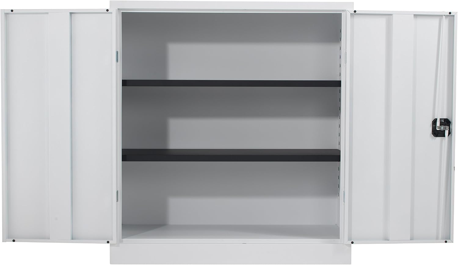 Office Hippo Steel Storage Cabinet, Lockable Cabinet, Double Door Metal Storage Cabinet With 2 Height Adjustable Shelves - Image 5