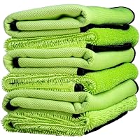 Adam's Polishes Waterless Wash Microfiber Towels (6 Pack) - 16x24 Inch Waffle Weave For Safe Car Cleaning