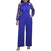 Oxgmoky Women's Jumpsuits Elegant Business V Neck Zipper Long Sleeve Sexy Strap Straight Long Pants Rompers With Pockets